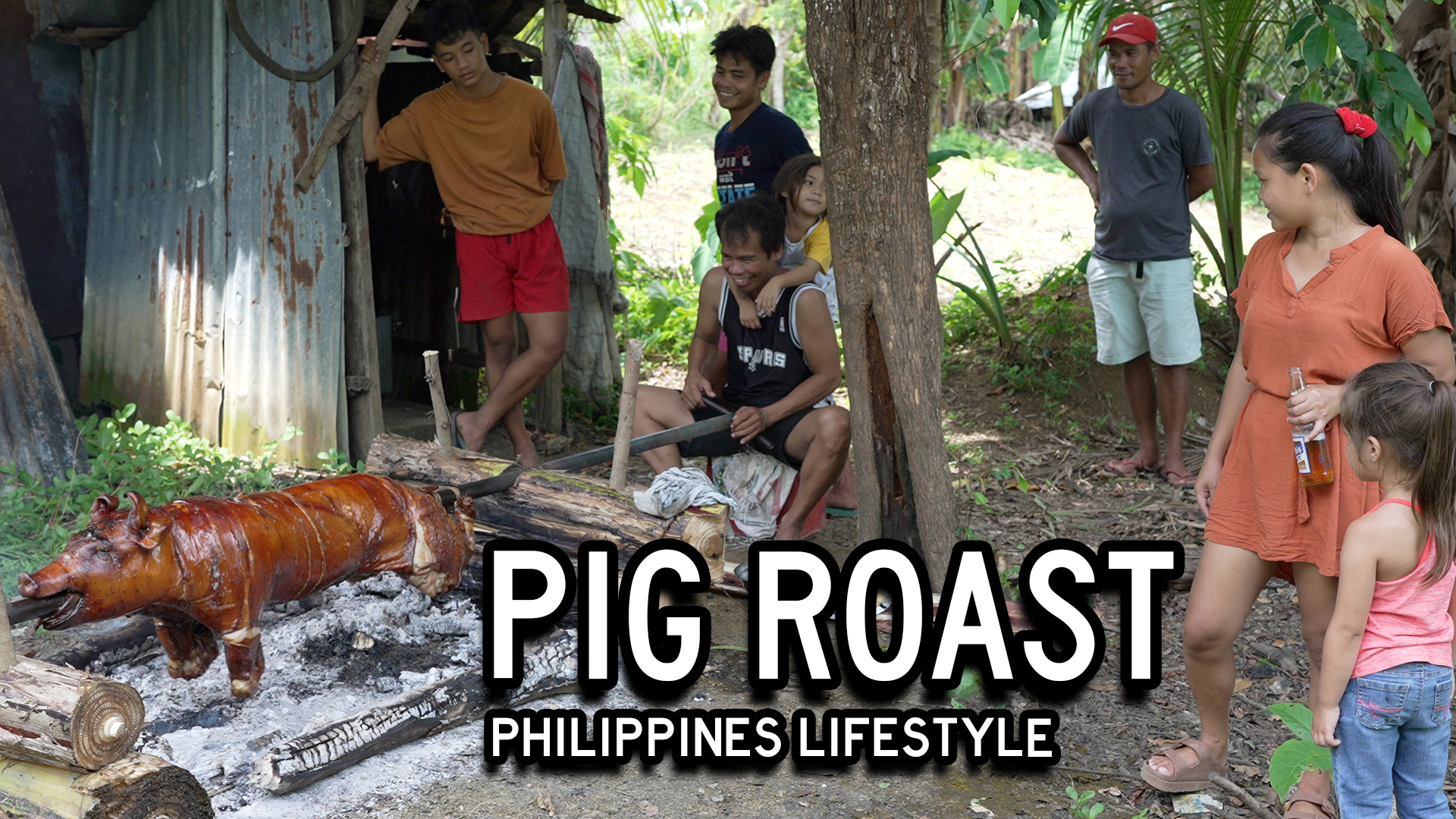 PIG ROAST (Lechon Baboy) in Filipina Wife's Village - Part 1