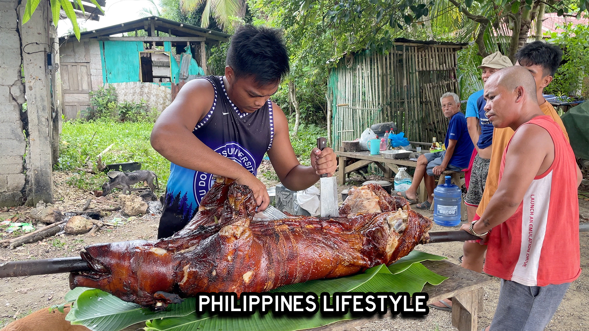 PIG ROAST (Lechon Baboy) in Filipina Wife's Village - Part 2