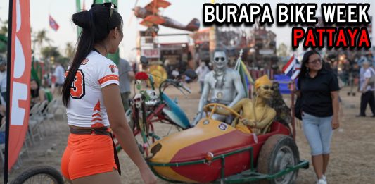 Burapa Bike Week Pattaya Thailand 2023 Motorcycle Club Festival Hooters Girl