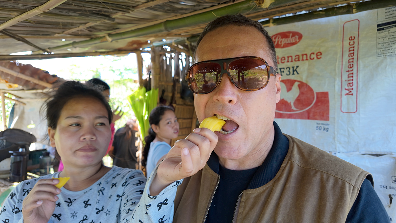 Eating Jackfruit and Picking Peanuts at Grandma's Cornfield Basecamp and Truck Patch