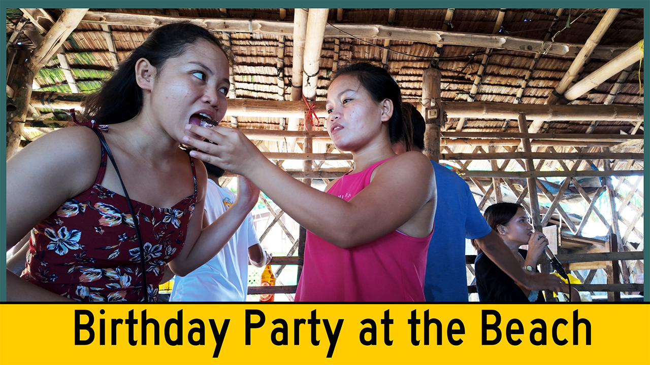 Fatima Feeds Madi Birthday Cake