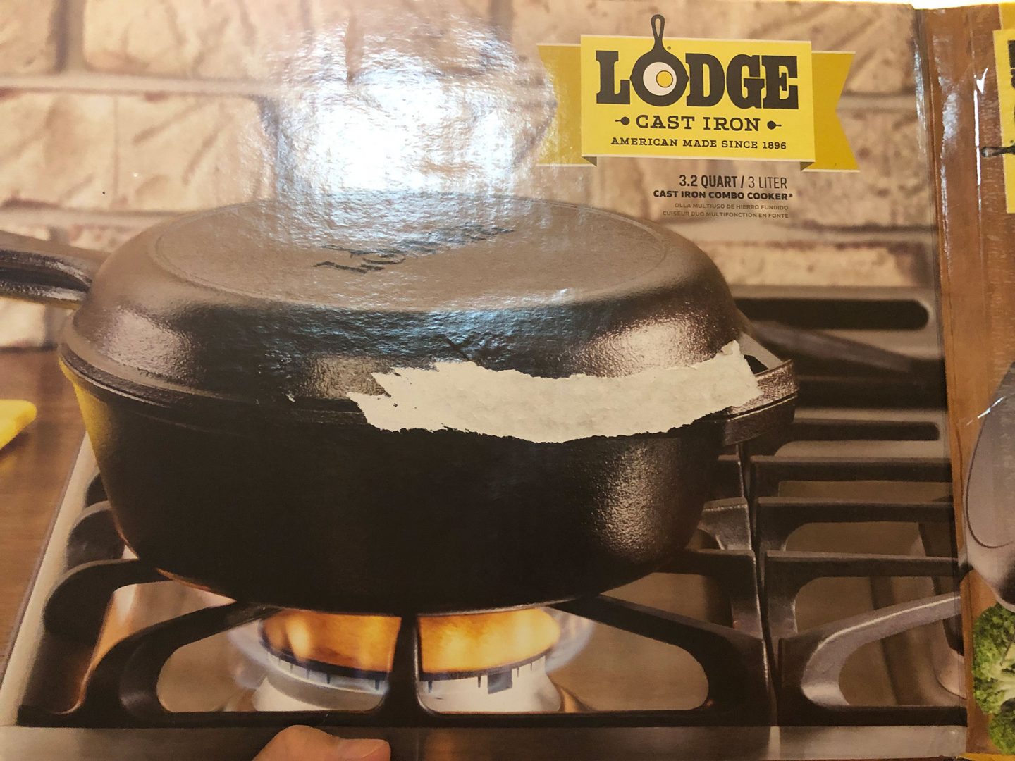 Lodge 3.2 Quart Cast Iron Combo Cooker