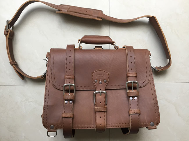 Two knock off Saddleback Leather briefcases. Analysis. 