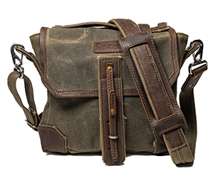 Saddleback Leather Mountainback Waxed-Canvas Indiana Satchel